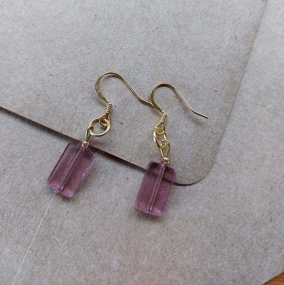 3 for 20 Handmade Purple Clear Earrings - Picture 1 of 1